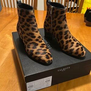 Talbots Dakota classic leopard bootie